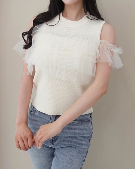 【SOELA】【7／6 24時までの限定価格】マルチWayノースリフリルニット