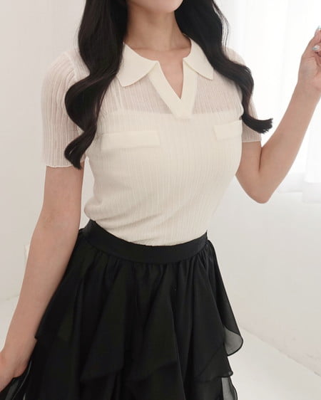 【SOELA】【7／6 24時までの限定価格】シアースキッパーリブニット