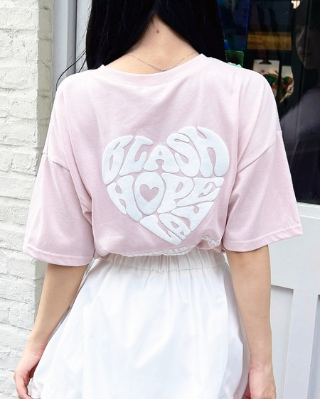 バックハートラメチュニックTシャツ