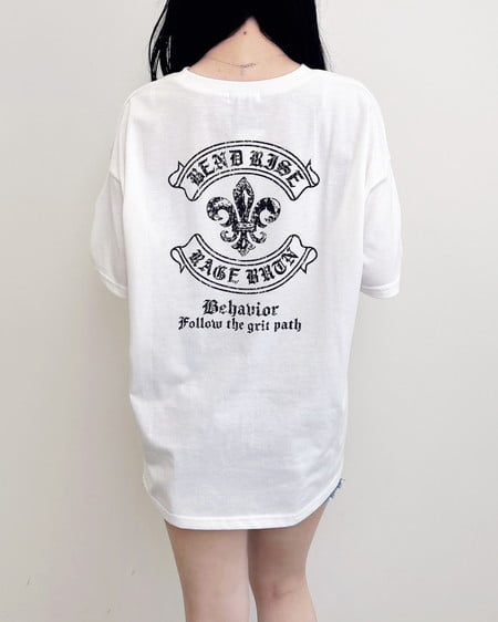 INGNI(イング) バックラインストーンロゴチュニックTシャツ オフホワイト