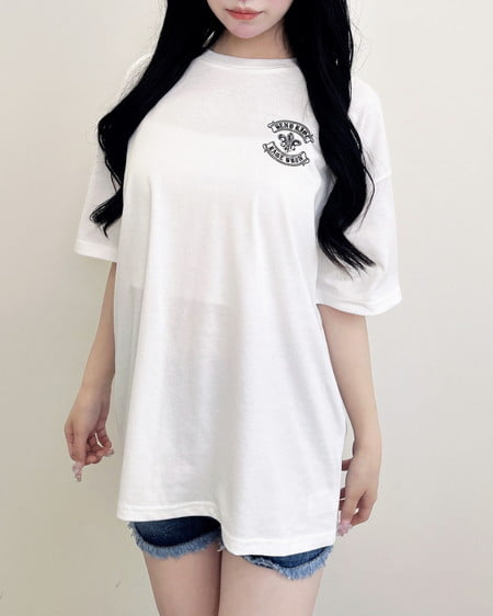 INGNI(イング) バックラインストーンロゴチュニックTシャツ オフホワイト