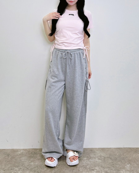 INGNI（イング） テープロゴラメTシャツ ﾗｲﾄﾋﾟﾝｸ
