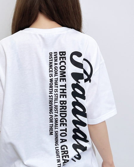 INGNI(イング) バックロゴラメチュニックTシャツ オフホワイト