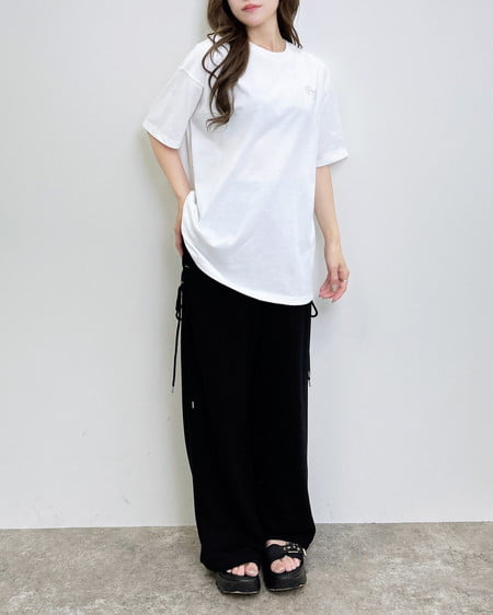 INGNI(イング) バックロゴラメチュニックTシャツ オフホワイト