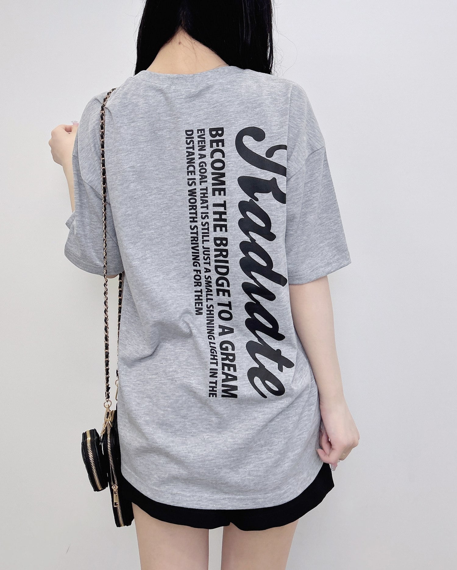 バックロゴラメチュニックTシャツ