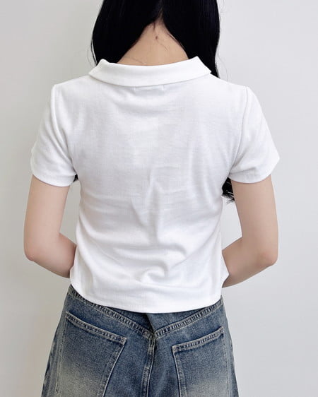 INGNI（イング） スキッパーポロネックラメリブトップス ｵﾌﾎﾜｲﾄ