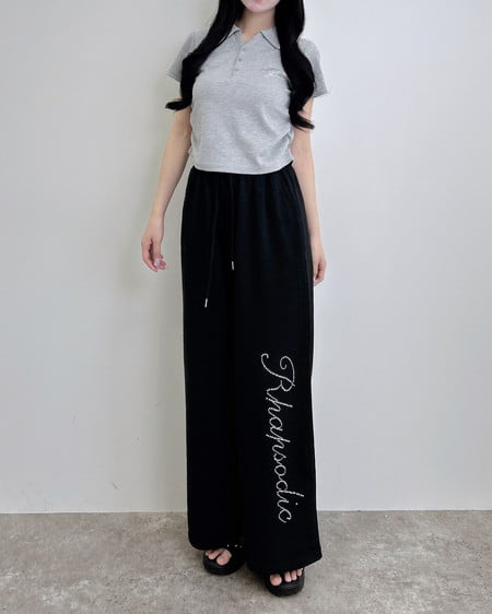 INGNI（イング） スキッパーポロネックラメリブトップス ｸﾞﾚｰ