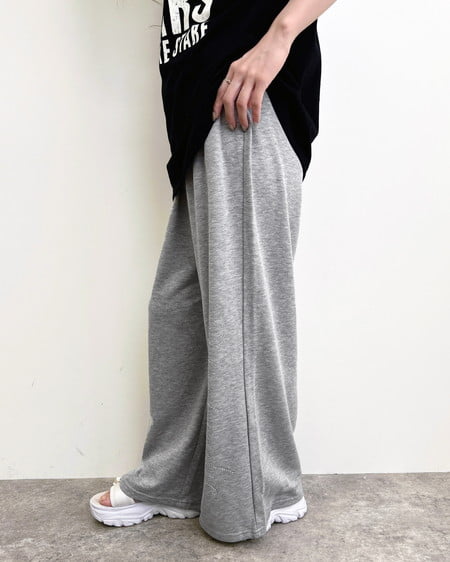 INGNI（イング） ラインストーンロゴスウェットパンツ ｸﾞﾚｰ