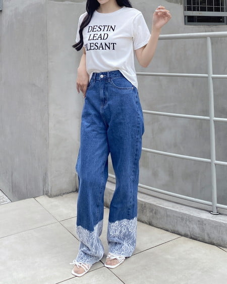 INGNI(イング) フロッキーロゴTシャツ オフホワイト
