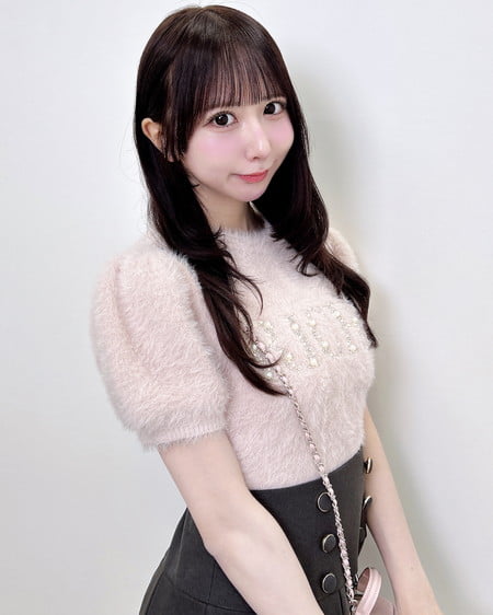 INGNI(イング) ビジューロゴフェザーニット ピンク