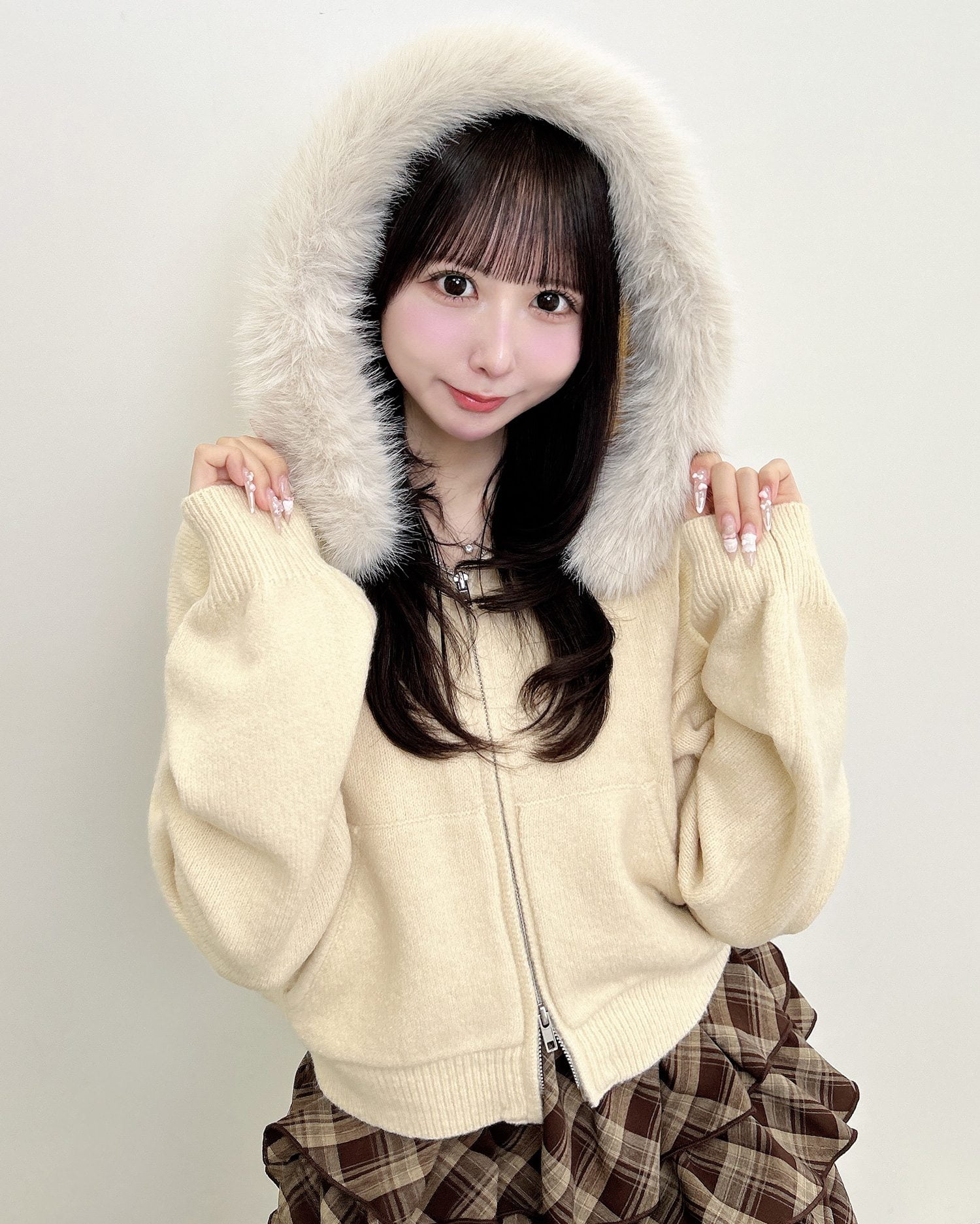 エコファー付ニットパーカー
