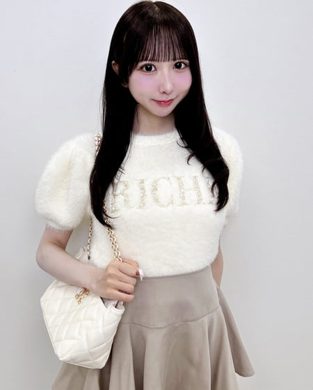 INGNI(イング) ビジューロゴフェザーニット アイボリー