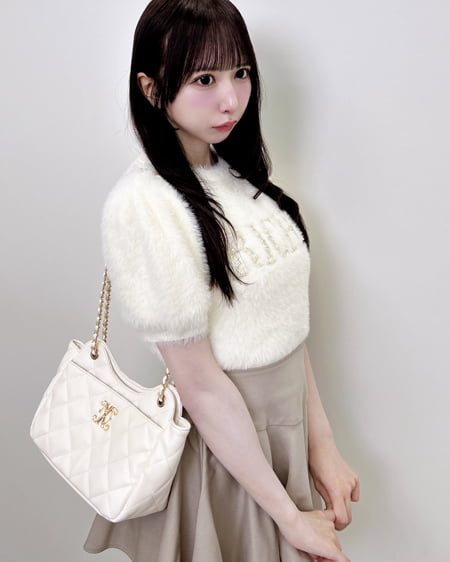 INGNI(イング) ビジューロゴフェザーニット アイボリー