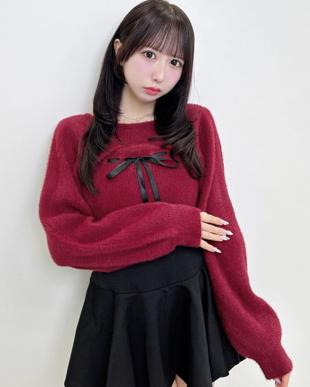 【WEB限定／今だけ早割】フェザーリブデコルテオープンリボンニット