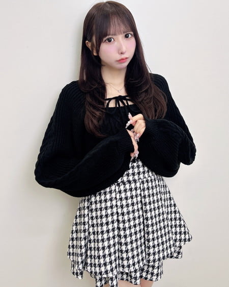 INGNI(イング) ケーブルボレロニット+キャミアンサンブル クロ