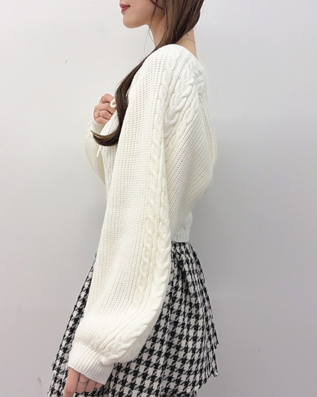 INGNI(イング) ケーブルボレロニット+キャミアンサンブル アイボリー