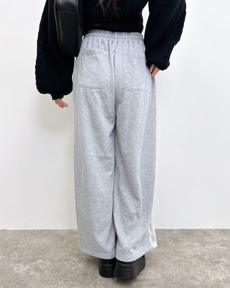 INGNI(イング) サイドレースラメスウェットパンツ グレー