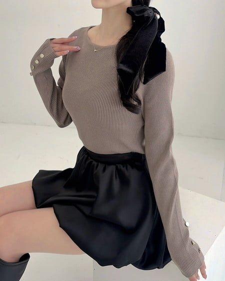 INGNI(イング) サテンバルーンスカパン クロ