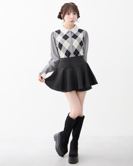 INGNI(イング) 厚底ロングブーツ クロ