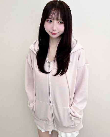 INGNI(イング) プレート付ラメダンボールダブルジップパーカー ライトピンク
