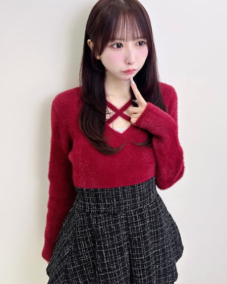 INGNI(イング) フェザークロスニット ボルドー