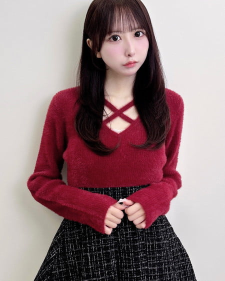INGNI(イング) フェザークロスニット ボルドー
