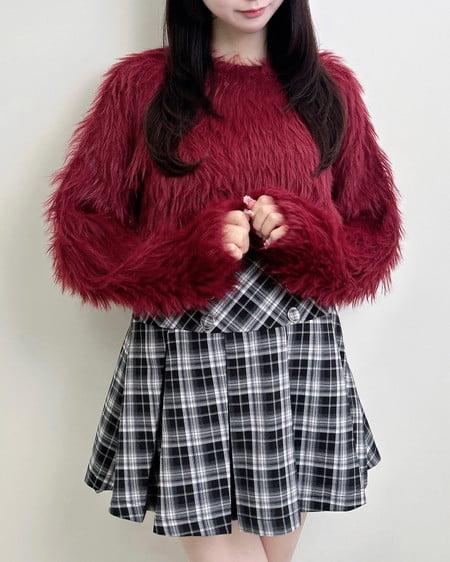 INGNI（イング） シャギーショート丈ニット ﾎﾞﾙﾄﾞｰ