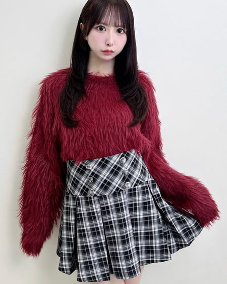INGNI（イング） シャギーショート丈ニット ﾎﾞﾙﾄﾞｰ