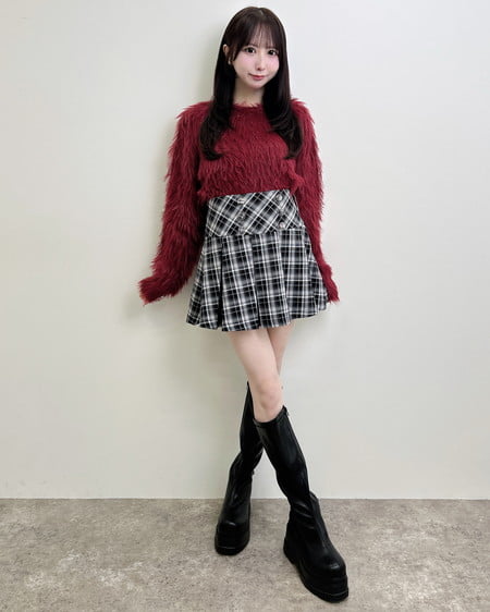 INGNI（イング） シャギーショート丈ニット ﾎﾞﾙﾄﾞｰ