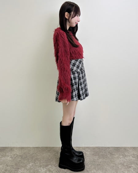 INGNI（イング） シャギーショート丈ニット ﾎﾞﾙﾄﾞｰ