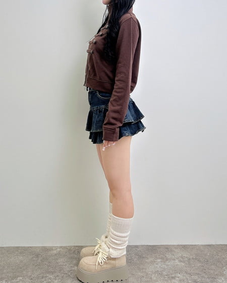 INGNI(イング) Wジップナポレオンスウェットトップス ブラウン