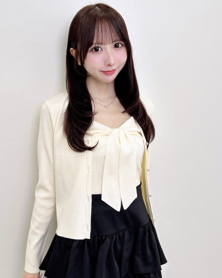 【今だけ早割／WEB限定】リボンビジューキャミ＋ニットカーディガンセット