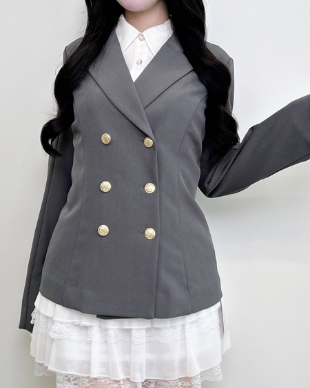 【今だけ早割／WEB限定】ダブルボタンバックレースアップテーラードジャケット