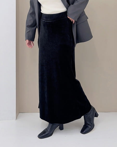 【SOELA】【期間限定価格】ベロアマーメイドスカート