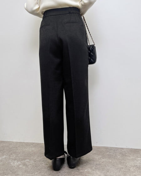 INGNI（イング） センタープレスワイドパンツ ｸﾛ