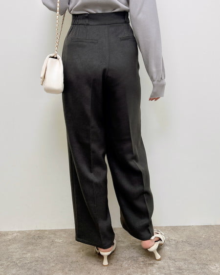 INGNI(イング) センタープレスワイドパンツ グレー