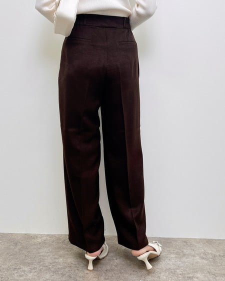INGNI(イング) センタープレスワイドパンツ ブラウン