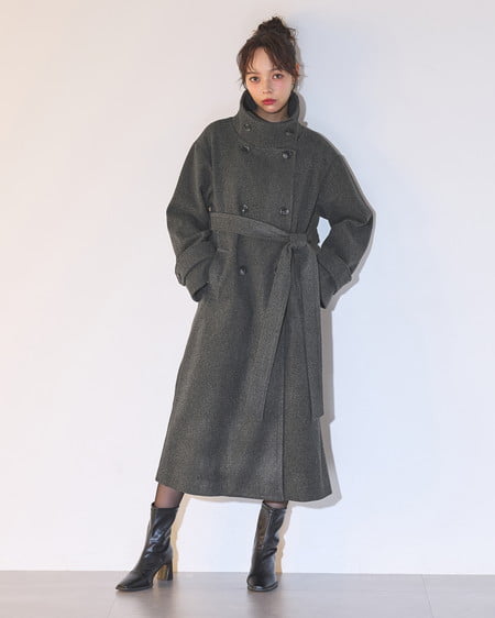 【SOELA】【9／29 2時までの限定価格】スタンドカラーロングコート
