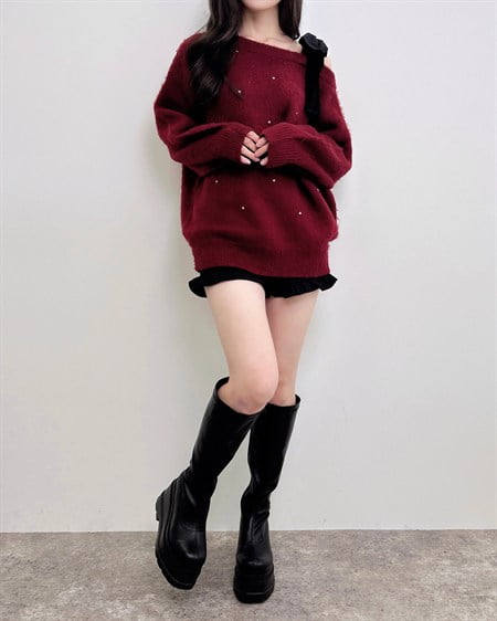 INGNI（イング） 裾フリルショートパンツ ｸﾛ