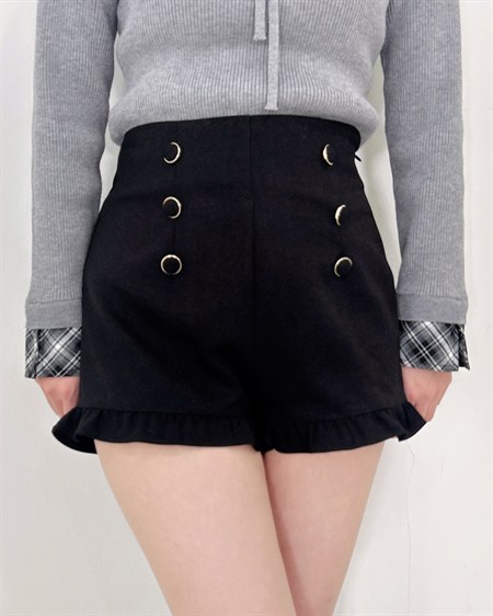 【WEB限定】【10／7 2時までの限定価格】裾フリルショートパンツ