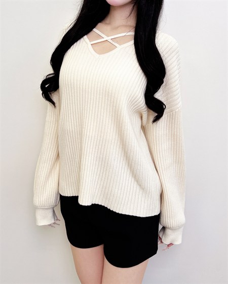 【WEB限定】【10／14 2時までの限定価格】クロスリブニット