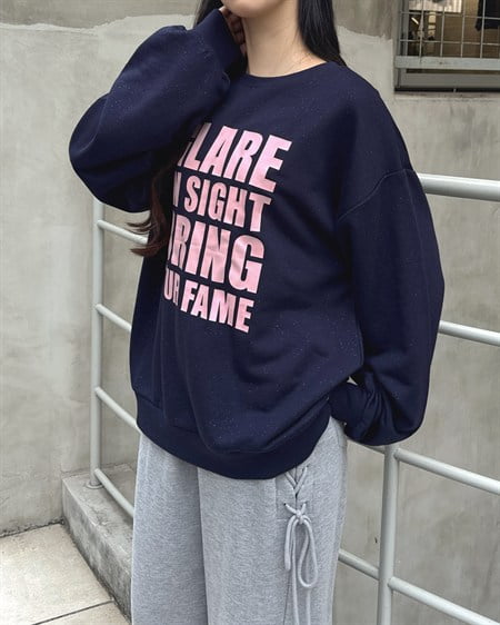 【10／21 3時までの限定価格】ラバーロゴラメスウェットチュニック