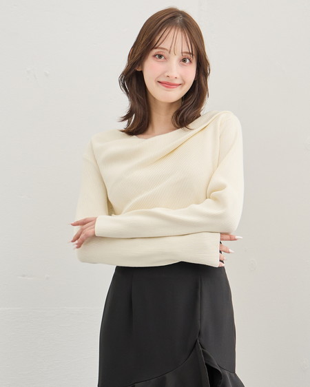 【WEB限定】【11／4 2時までの限定価格】ドレープニット
