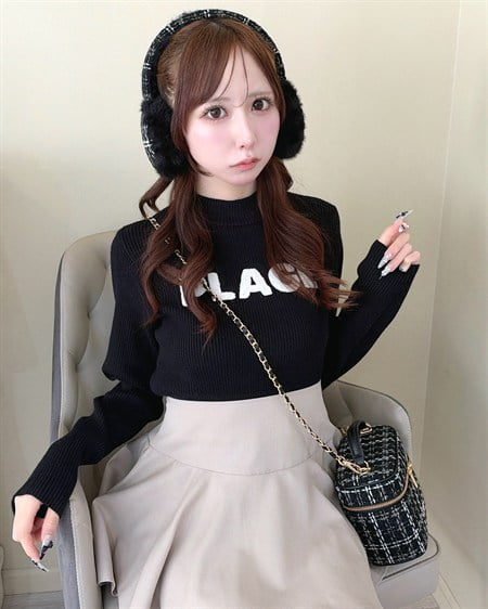 サガラロゴリブニット