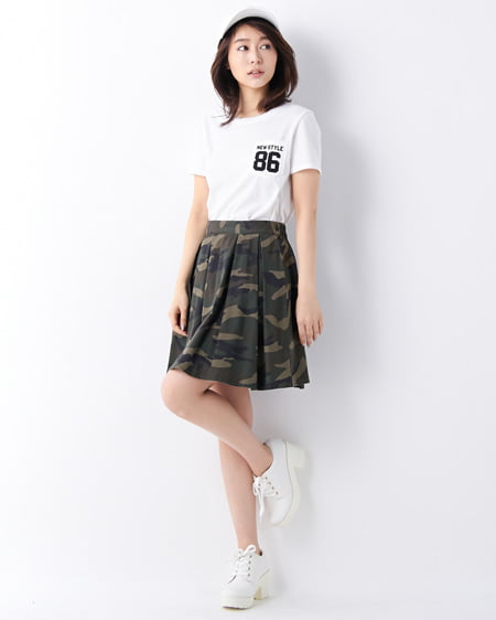 INGNI（イング） BACKナンバリング／Tシャツ ｵﾌﾎﾜｲﾄ