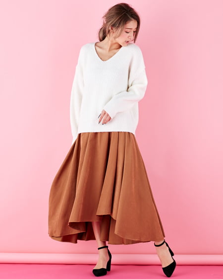 ピーチイレヘムマキシ／スカート｜INGNI(イング) 公式通販｜INGNI STORE