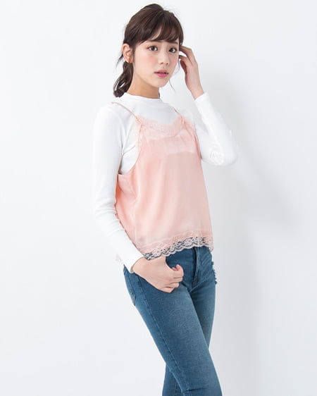 レース切替キャミ テレコtシャツ アンサンブル Ingni イング 公式通販 Ingni Store