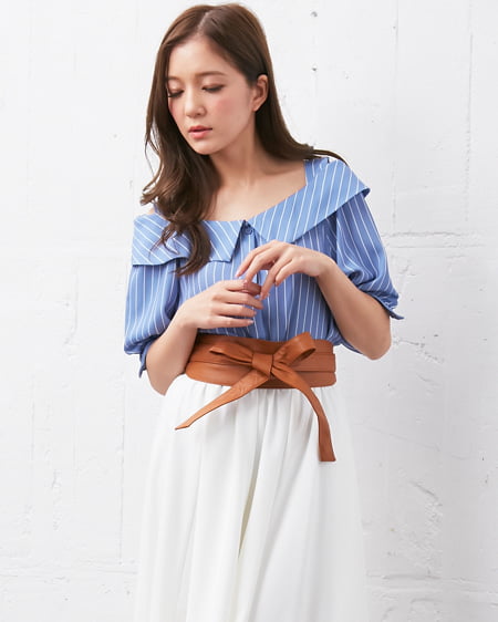 INGNI｜2Wayオフショルシアージャガードブラウス | Rakuten