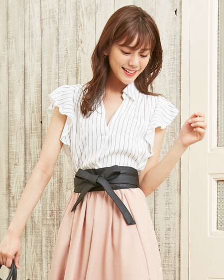 SLY | BIG COLLAR HALF ZIP ショートワンピース (ワンピース