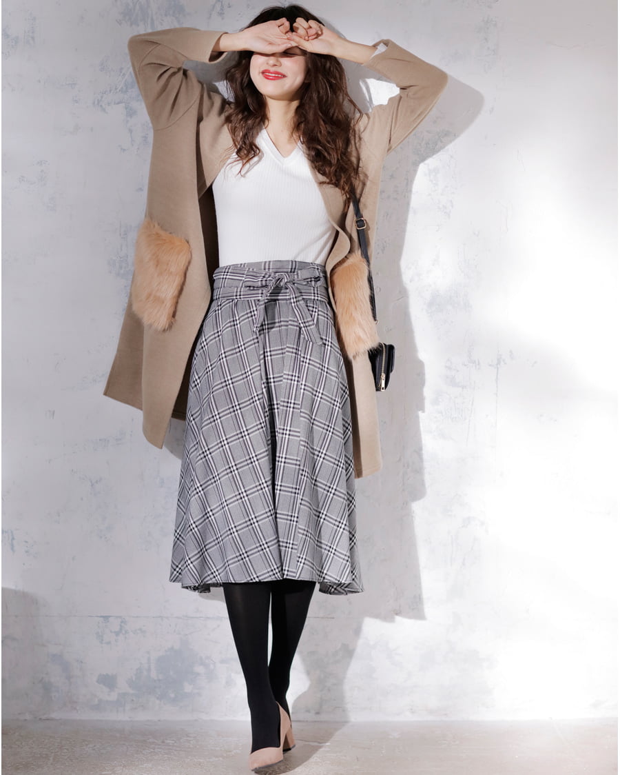 リボン付レースフリルコート | outlet | axes femme online shop